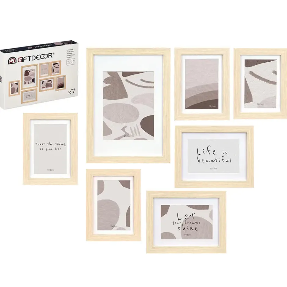 Giftdecor Collage fotolijst - 7x foto - verschillende maten fotos