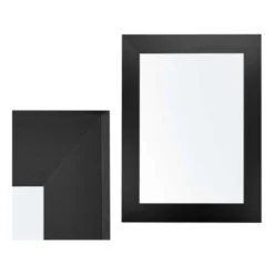 Giftdecor Wandspiegel Verona - zwart - mdf frame - 38 x 48 cm