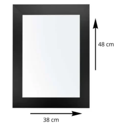 Giftdecor Wandspiegel Verona - zwart - mdf frame - 38 x 48 cm