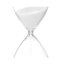 Gift Decor Zandloper cilinder - wit - 30 min - glas - D8xH25 cm
