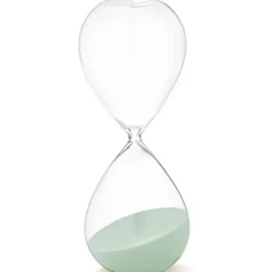 Gift Decor Zandloper cilinder - groen - 30min - glas - D8 x H25cm