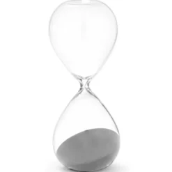 Gift Decor Zandloper cilinder - grijs - 30 min - glas - D8xH25 cm