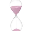 Gift Decor Zandloper cilinder - roze - 30 min - glas - D8xH25 cm