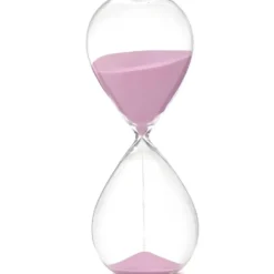 Gift Decor Zandloper cilinder - roze - 30 min - glas - D8xH25 cm