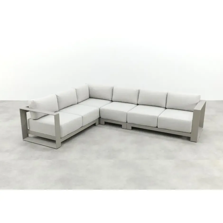 GI Levanto aluminium hoekbank + modulair middenelement - Valley Sand