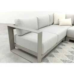 GI Levanto aluminium hoekbank + modulair middenelement - Valley Sand