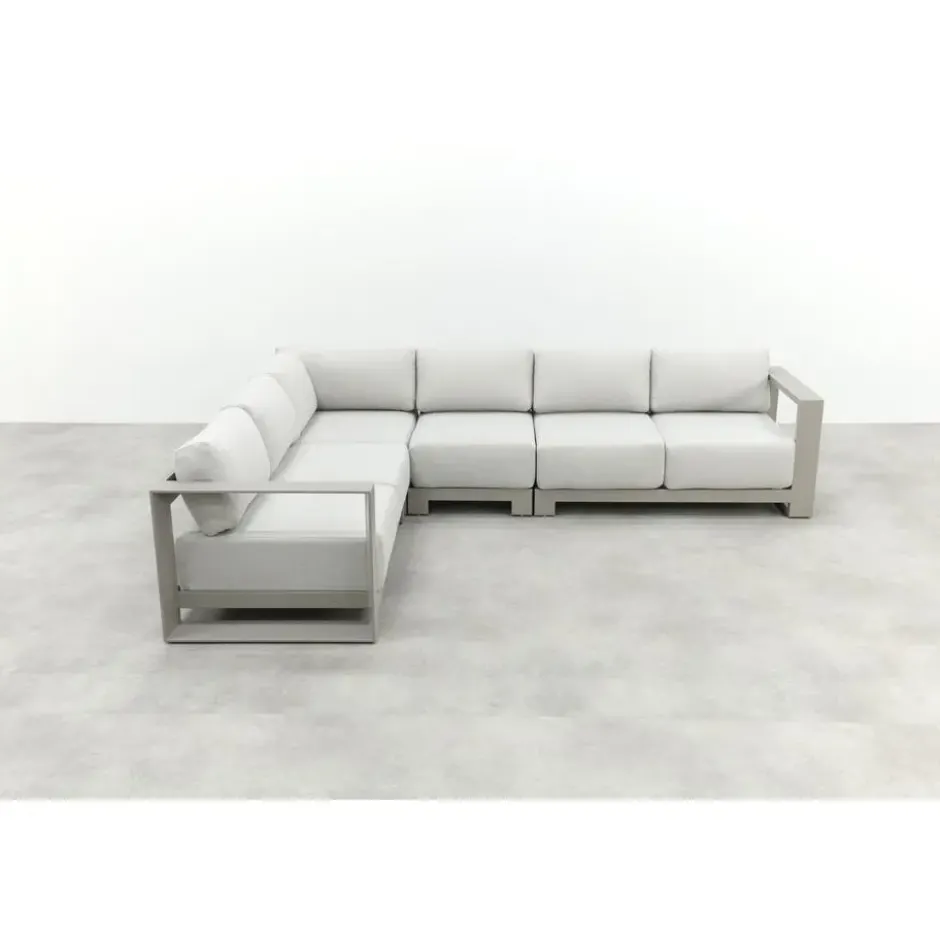 GI Levanto aluminium hoekbank + modulair middenelement - Valley Sand