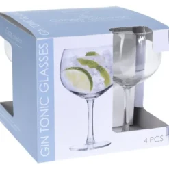 Gin en tonic glazen - set van 4x stuks - 650 ml - transparant