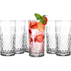 Glasmark Longdrinkglazen - 6x - Diamond - 350 ml - waterglas