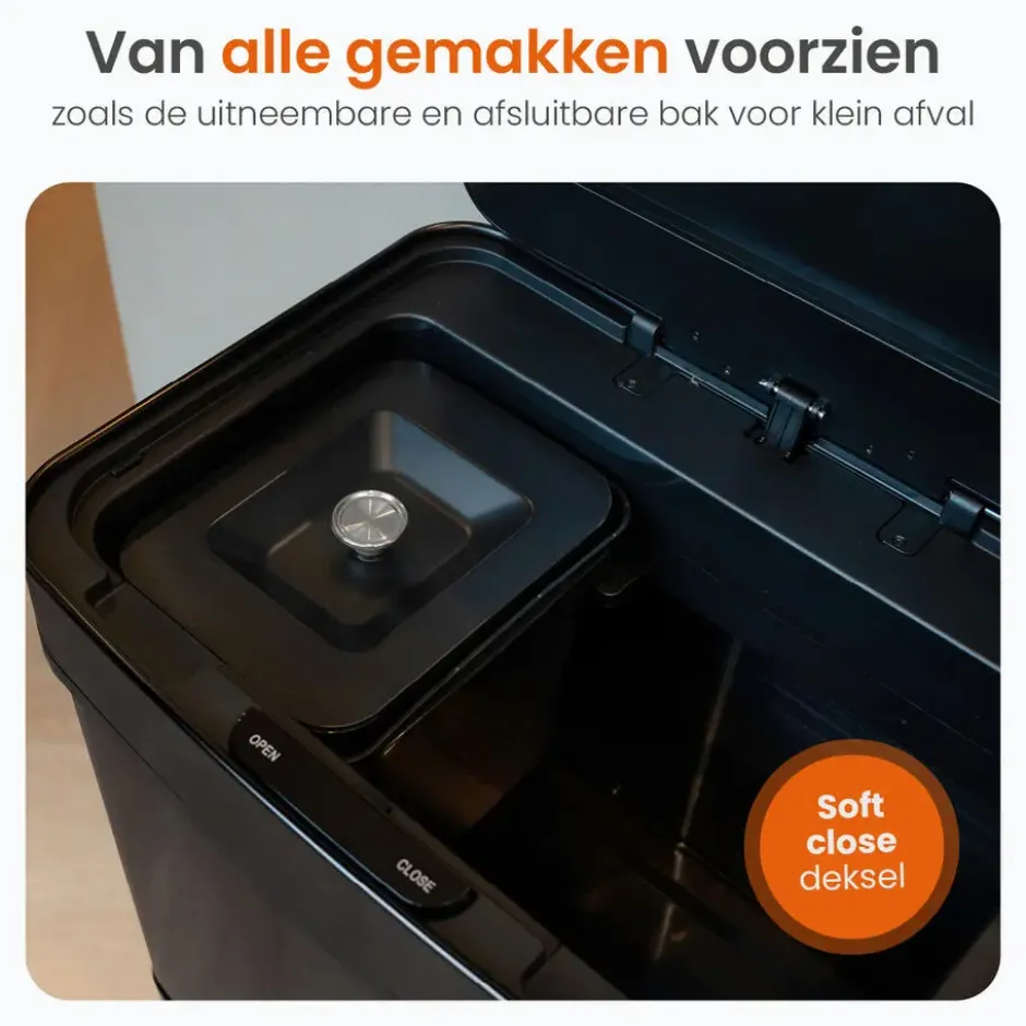 Goliving Automatische Sensor Prullenbak 64 Liter – Afvalemmer keuken - Afvalbak