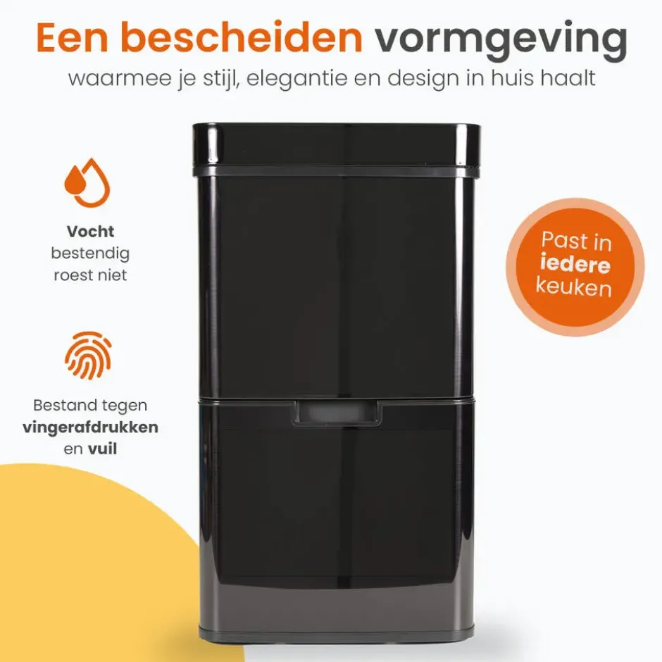 Goliving Automatische Sensor Prullenbak 64 Liter – Afvalemmer keuken - Afvalbak