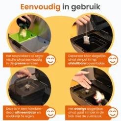 Goliving Automatische Sensor Prullenbak 64 Liter – Afvalemmer keuken - Afvalbak