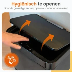 Goliving Automatische Sensor Prullenbak 64 Liter – Afvalemmer keuken - Afvalbak