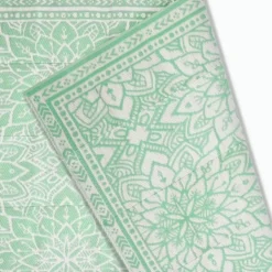 Goliving Buitenkleed Summer Flora - 183x290CM - Draagtas - Groen/Wit