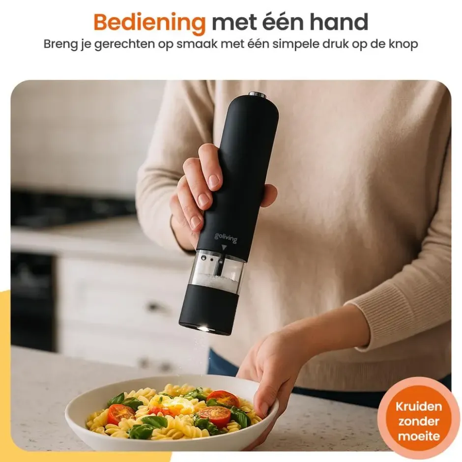 Goliving Elektrische Peper en Zoutmolen Set - LED Licht - Op Batterijen