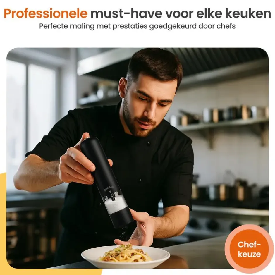Goliving Elektrische Peper en Zoutmolen Set - LED Licht - Op Batterijen