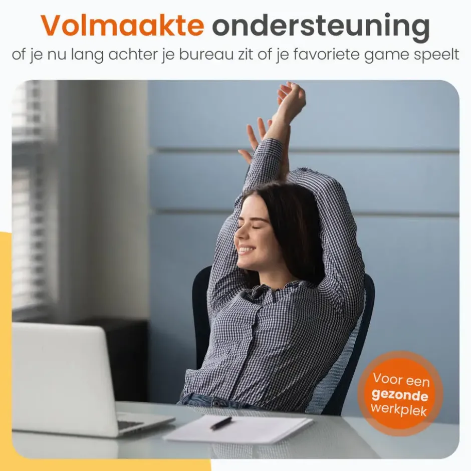 Goliving Ergonomische Bureaustoel - Kantoorstoel - Volwassenen - Zwart