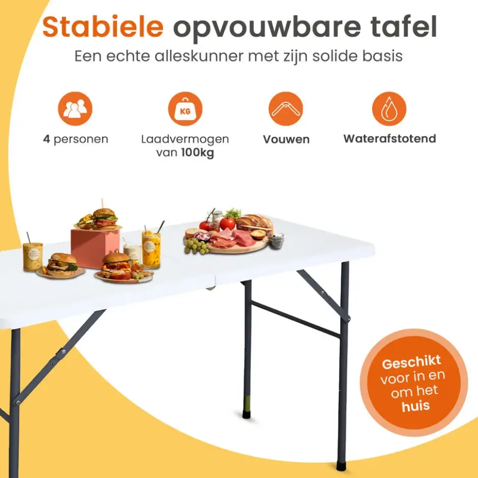 Goliving Inklapbare Tafel – Klaptafel – Campingtafel – Vouwtafel Buiten