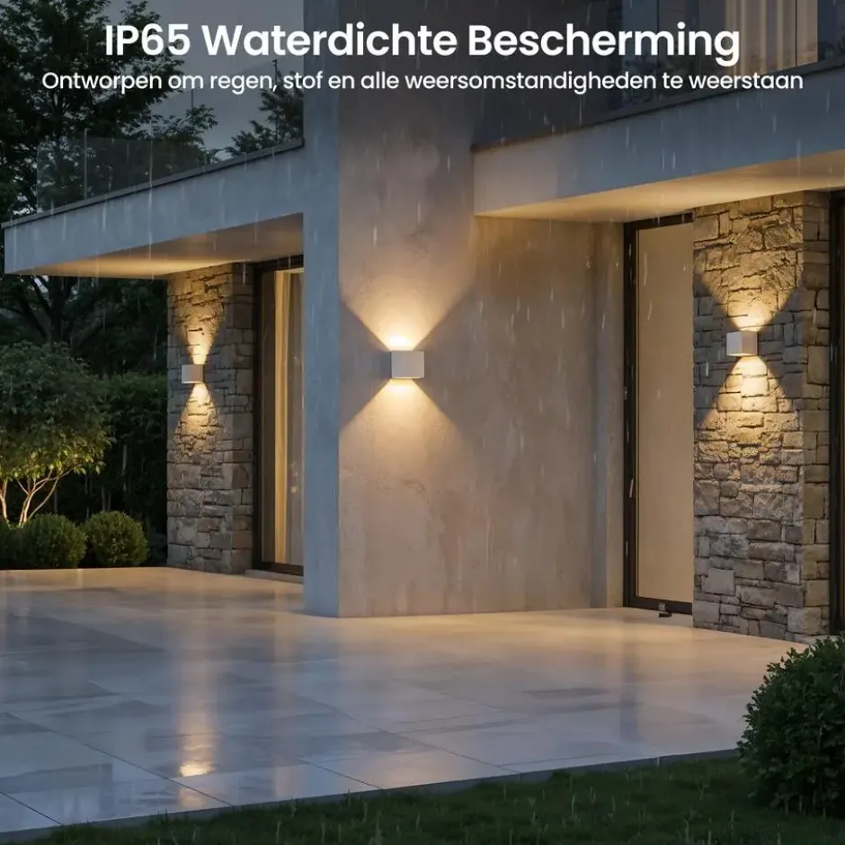 Goliving lamp – Wandlamp - Buitenlamp - LED-verlichting waterdicht - 10x10x10 cm