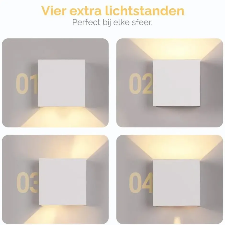 Goliving lamp – Wandlamp - Buitenlamp - LED-verlichting waterdicht - 10x10x10 cm