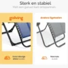 Goliving Opvouwbare Ligstoel - 2 Stuks - Tuinstoel met Tafel - Blauw