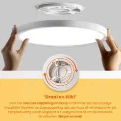 Goliving Plafondlamp - Plafonnière - LED - Ø23cm - Zwart