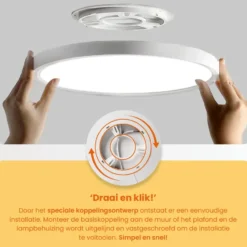 Goliving Plafondlamp - Plafonnière - LED - Ø23cm - Wit