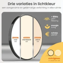 Goliving Plafondlamp - Plafonnière - LED - Ø30cm - Wit