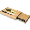 Goliving Snijplank met Uitschuifbare Keukenweegschaal – Bamboe – 40 tot 56 cm