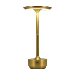 Goliving Tafellamp Op Accu - Oplaadbaar en Dimbaar - Hoogte 27 cm - Goud