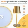 Goliving Tafellamp Oplaadbaar – Draadloos en dimbaar – Moderne touch lamp