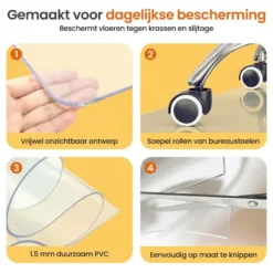 Goliving Vloerbeschermer bureaustoel - 120x150cm - Bureaustoelmat