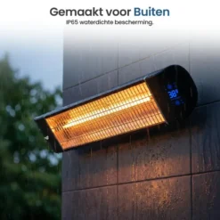 Gologi Slimme Terrasverwarmer - Heater Elektrisch - 2000W - Zwart