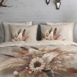 Good Morning Bohemian Flanel Dekbedovertrek Zand-2-persoons (200 x 200/220 cm)