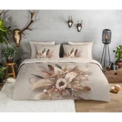 Good Morning Bohemian Flanel Dekbedovertrek Zand-2-persoons (200 x 200/220 cm)