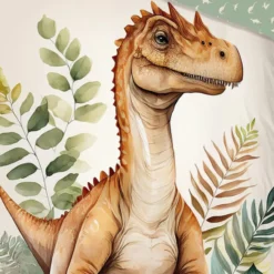 Good Morning Dino Kinderdekbedovertrek Groen