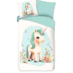 Good Morning One Unicorn Flanel Dekbedovertrek Multi