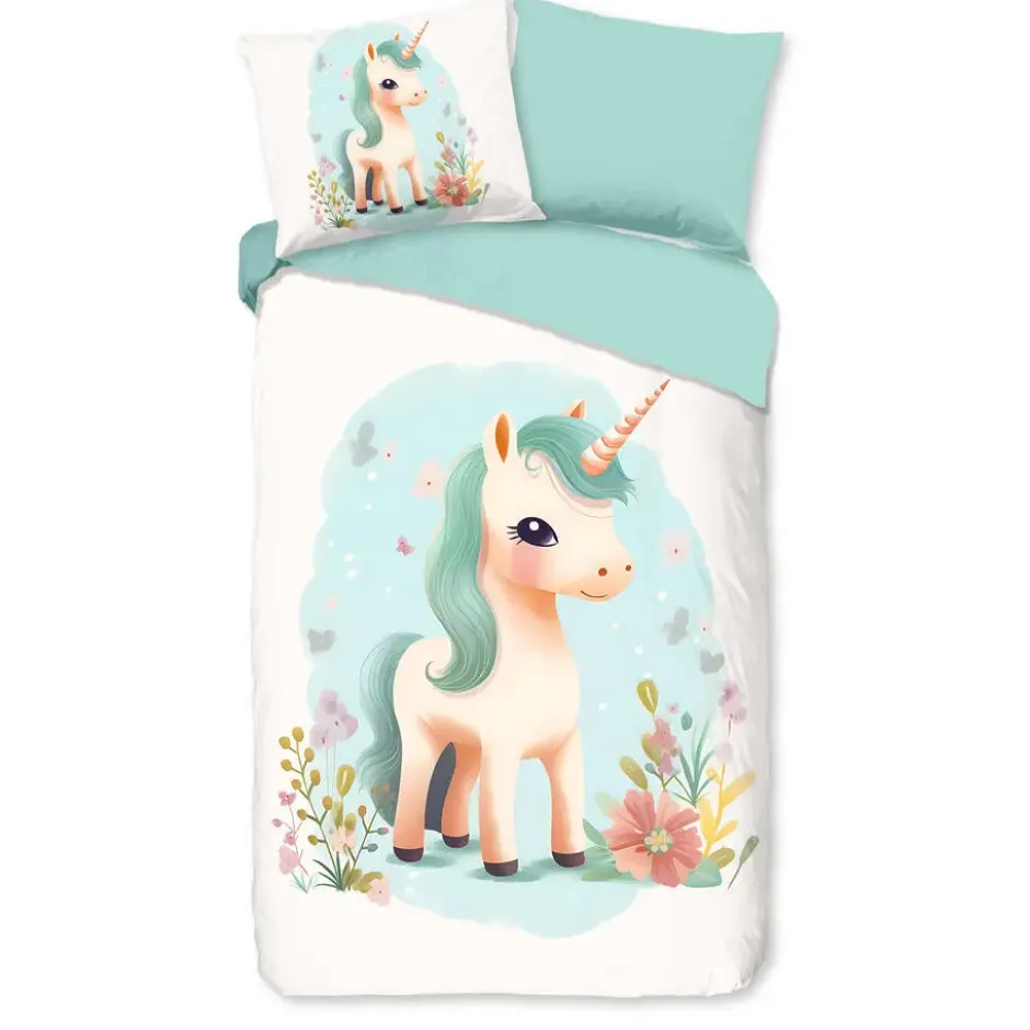 Good Morning One Unicorn Flanel Dekbedovertrek Multi