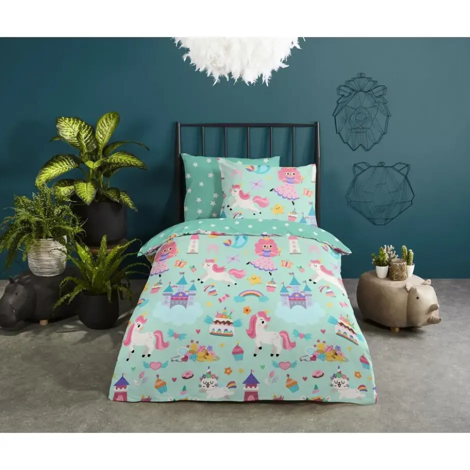 Goodmorning Peuter Dekbedovertrek Magic Mint-Ledikant (100 x 135 cm)