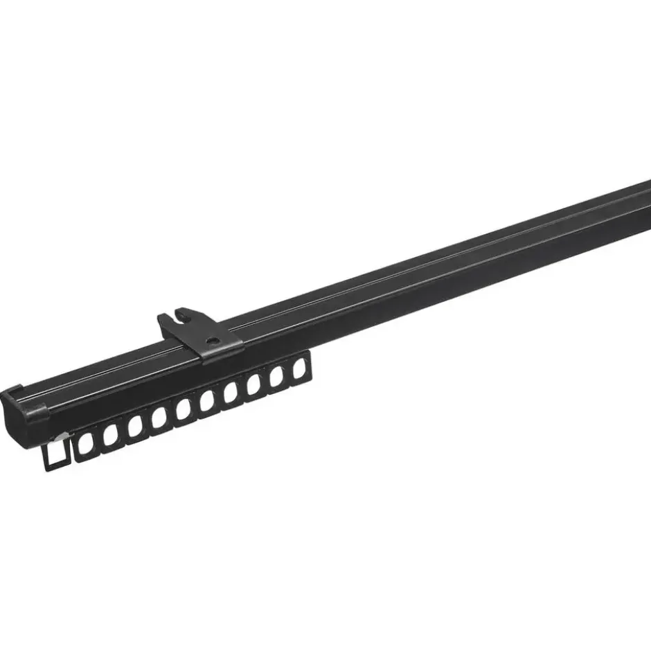 Gordijnrailset zwart 250 cm