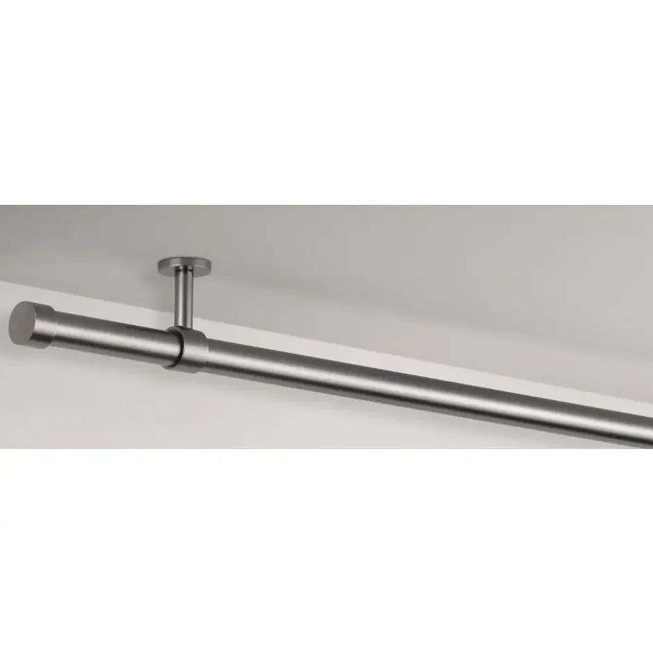 Gordijnroede 120cm - zwart metaal - Ø28mm (2016377)