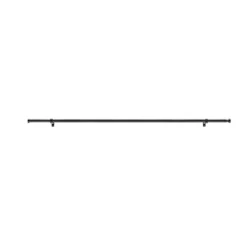Gordijnroede - Uitschuifbaar - Stang van 125-240 cm - Zwart