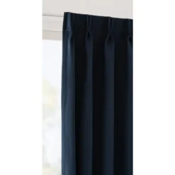 Gordijnstof Bowie semi verduisterend - donkerblauw