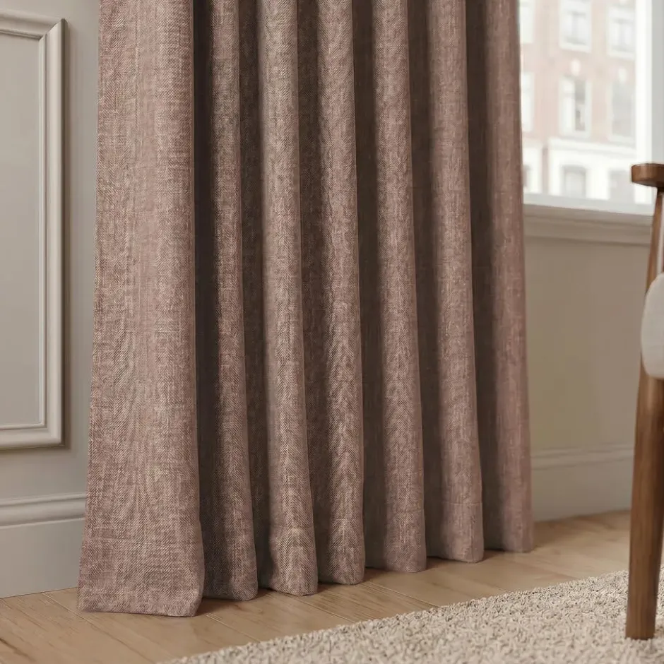 Gordijnstof Luna lichtdoorlatend - terracotta