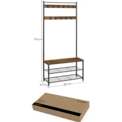 Groot Garderoberek XL met Schoenenbank 175 x 85 cm
