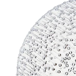 Grote fruitschaal - rond - 31 cm - bewerkt glas - schaal