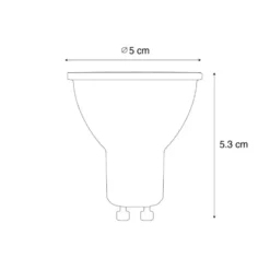 GU10 3-staps dimbaar LED lamp 50mm honingraat 6W 400 lm 3000K