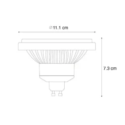 GU10 3-staps dimbaar LED lamp 111mm 10,5W 770 lm 4000K