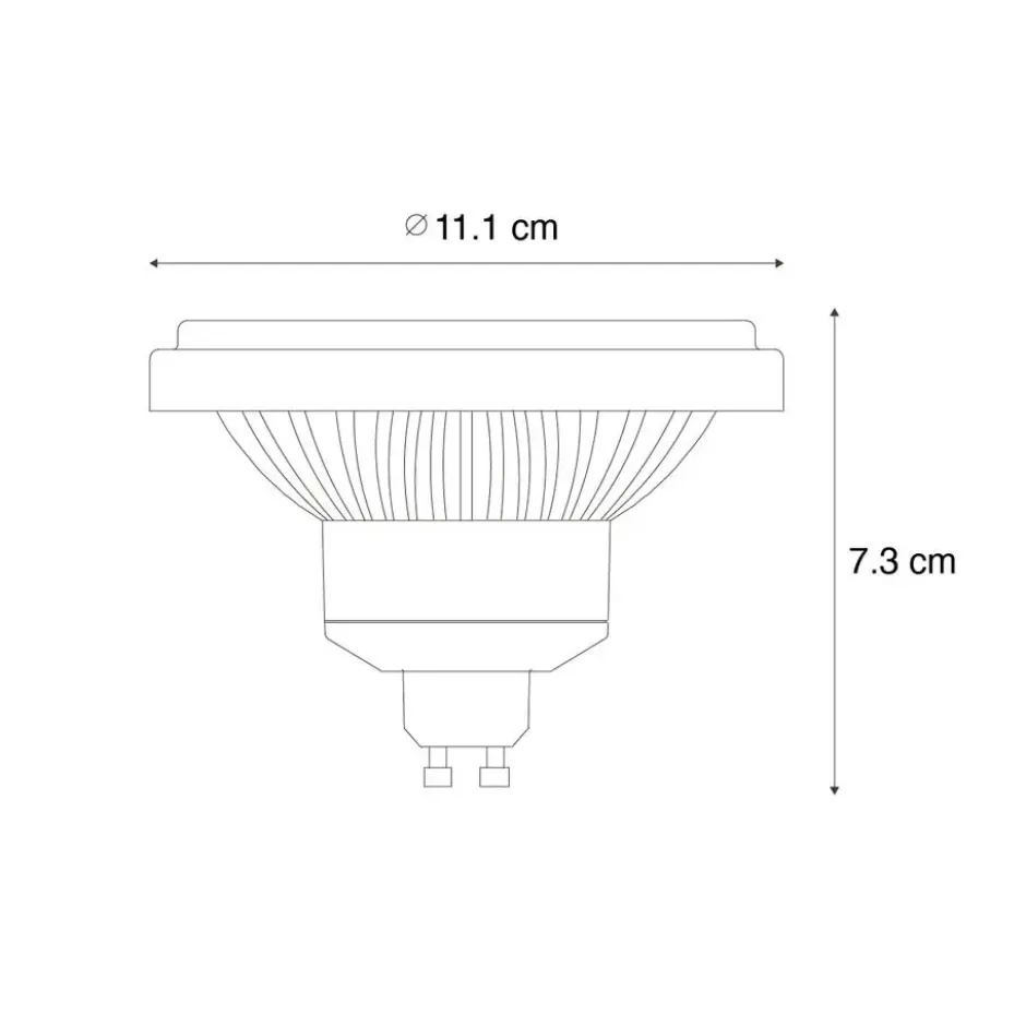 GU10 3-staps dimbaar LED lamp 111mm 10,5W 770 lm 3000K