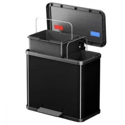 Hailo Öko Duo Plus L Prullenbak - 17+9L - zwart